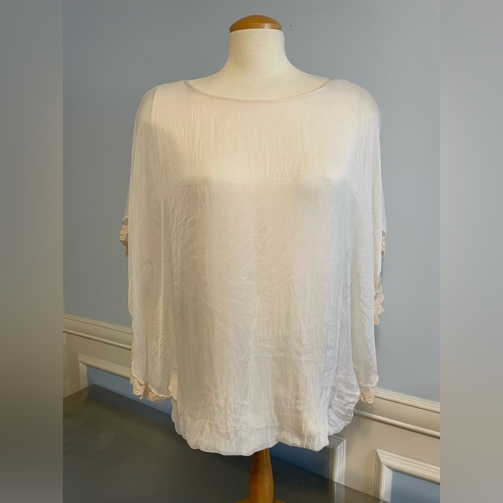 Via Signoria - silk open sleeve blouse